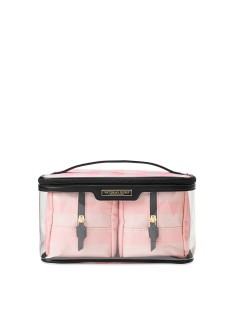 Набор косметичек три в розовую полоску Glam Bag Trio in Signature Stripe
