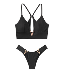 Комплект білизни Victoria&#39;s Secret Plunge Bralette &amp; Brazilian panty V logo