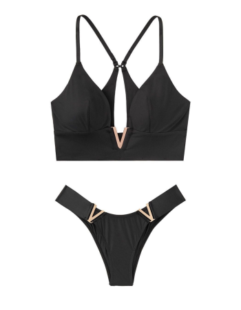 Комплект білизни Victoria&#39;s Secret Plunge Bralette &amp; Brazilian panty V logo
