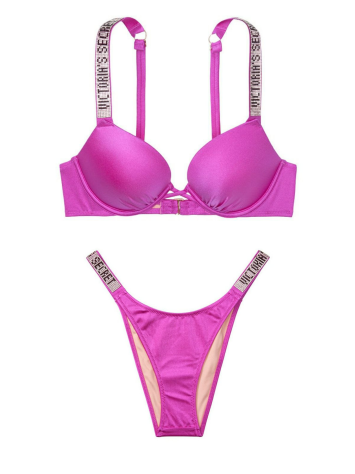 Бікіні Вікторія Сікрет з подвійним пушапом Shine Strap SWIM Fuchsia
