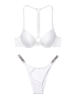 Купальник Виктория Сикрет c пушап белого цвета