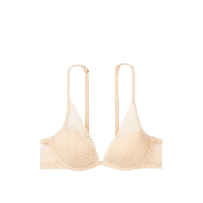 Бюстгальтер без пуш-ап Incredible plunge bra Victoria’s Secret beige