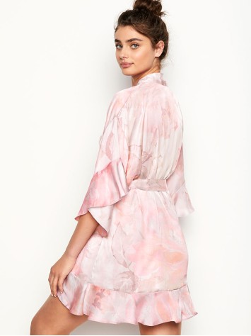 Сатиновий халат Flounce Satin Robe