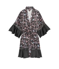 Сатиновий халат Victoria's Secret Very Sexy Satin Kimono Floral Lace