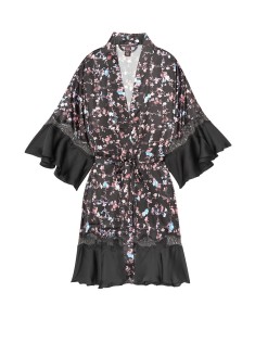 Сатиновий халат Victoria's Secret Very Sexy Satin Kimono Floral Lace