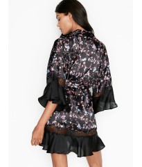 Сатиновый халат Victoria’s Secret Very Sexy Satin Kimono Floral Lace