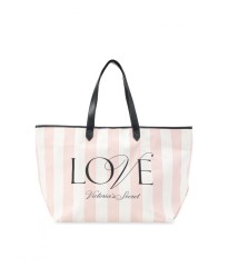 Пляжная сумка VS LOVE Signature Striped Pink Beach Tote