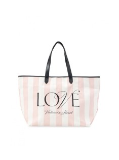 Пляжна сумка VS LOVE Signature Striped Pink Beach Tote