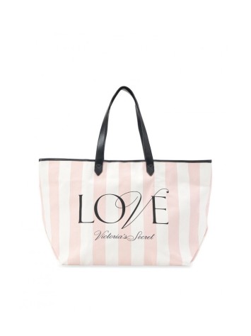 Пляжна сумка VS LOVE Signature Striped Pink Beach Tote