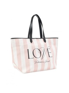 Пляжна сумка VS LOVE Signature Striped Pink Beach Tote