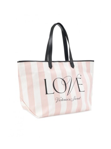 Пляжна сумка VS LOVE Signature Striped Pink Beach Tote