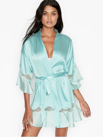 Халат Victoria's Secret Flounce Robe Opal Blue