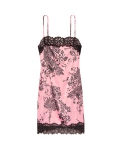 Пеньюар Victoria's Secret Stretch Satin Lace Mini Slip Etched Roses
