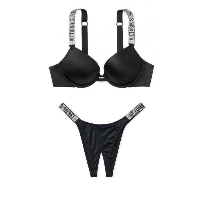 Комплект білизни Victoria's Secret Very Sexy Embellished Strap Push-up Bra set❤️