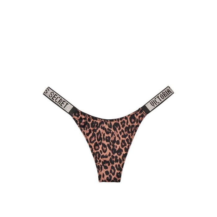 Трусики Victoria’s Secret Shine Strap Thong panty Leopard