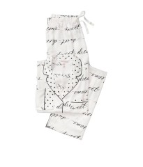 Сатинова піжама Victoria's Secret The Satin Long PJ Set White logo VS