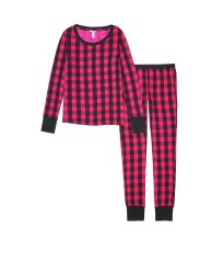 Піжама VS Thermal Long PJ Set Light Pink Red Plaid