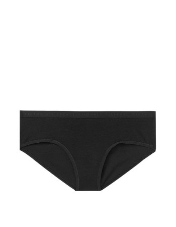 Трусики Victoria's Secret Cotton Black Hiphugger panty VS logo