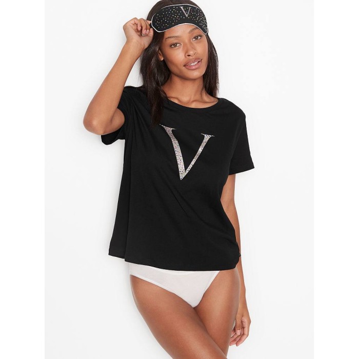 Подарунковий набір для сну Victoria's Secret Gift Set - Eye Mask &amp; Sleepshirt black