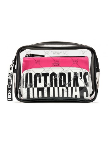 3 в 1 косметичка Victoria's Secret Beauty Bag Trio VS MONOGRAM