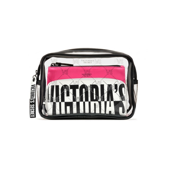 3 в 1 косметичка Victoria's Secret Beauty Bag Trio VS MONOGRAM