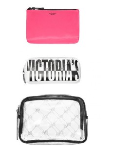 3 в 1 косметичка Victoria's Secret Beauty Bag Trio VS MONOGRAM