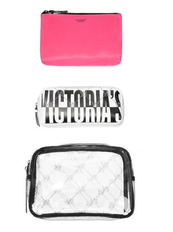 3 в 1 косметичка Victoria's Secret Beauty Bag Trio VS MONOGRAM