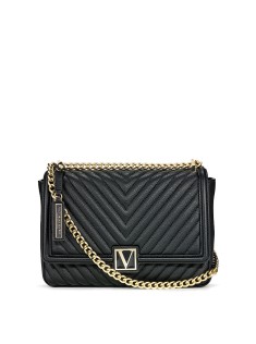 Кросс-боди Victoria’s Secret The Victoria Medium Shoulder Bag V-Quilt Black Lily