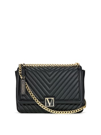 Крос-боді Victoria's Secret The Victoria Medium Shoulder Bag V-Quilt Black Lily