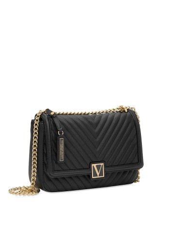 Крос-боді Victoria's Secret The Victoria Medium Shoulder Bag V-Quilt Black Lily