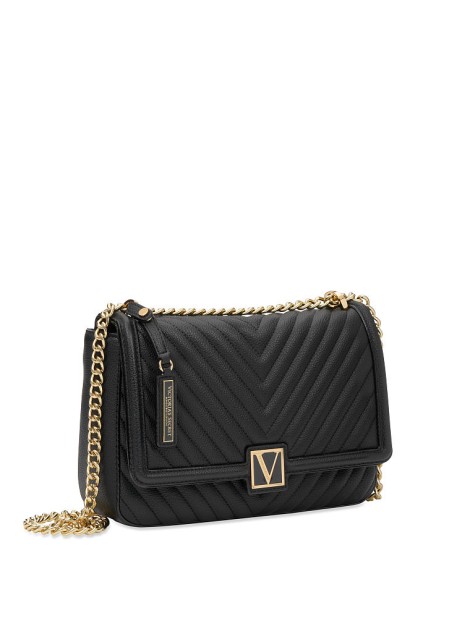 Кросс-боди Victoria’s Secret The Victoria Medium Shoulder Bag V-Quilt Black Lily