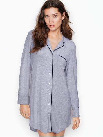 Нічна сорочка Victoria's Secret Modal Long-Sleeve Sleepshirt