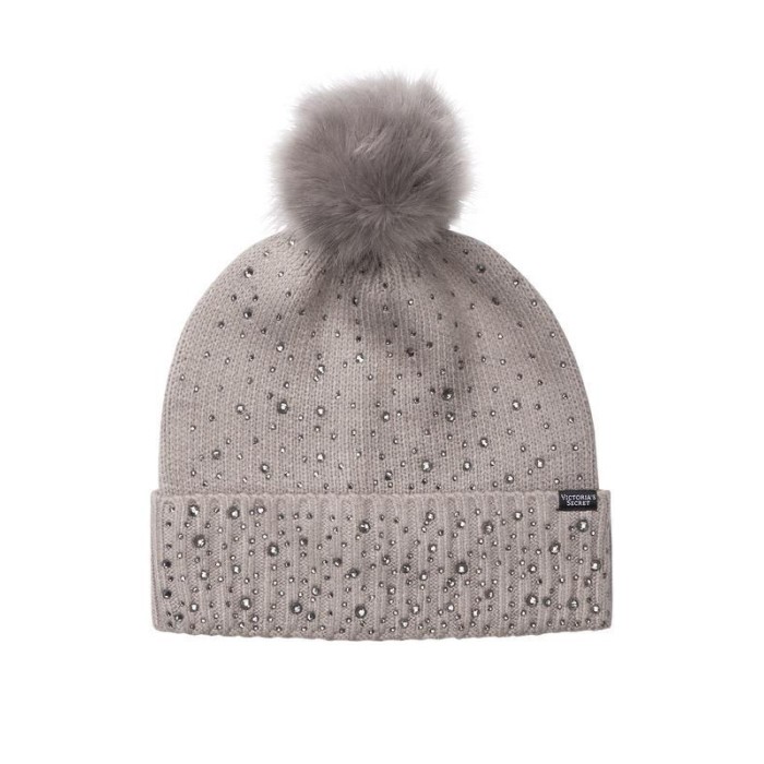 Шапка Victoria's Secret Rhinestone Pom-pom Hat