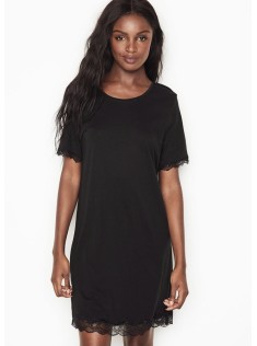 Нічна сорочка Victoria's Secret Modal Black Lace