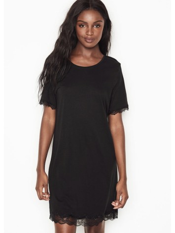Нічна сорочка Victoria's Secret Modal Black Lace