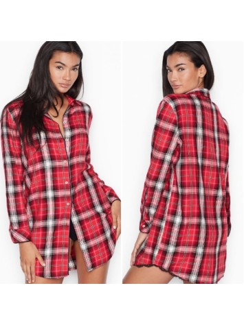 Нічна сорочка Victoria's Secret Flannel Sleep Shirt Top