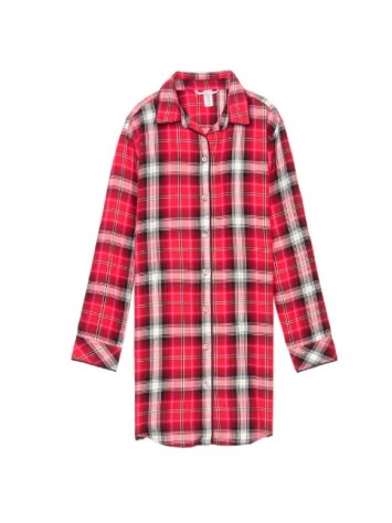 Нічна сорочка Victoria's Secret Flannel Sleep Shirt Top