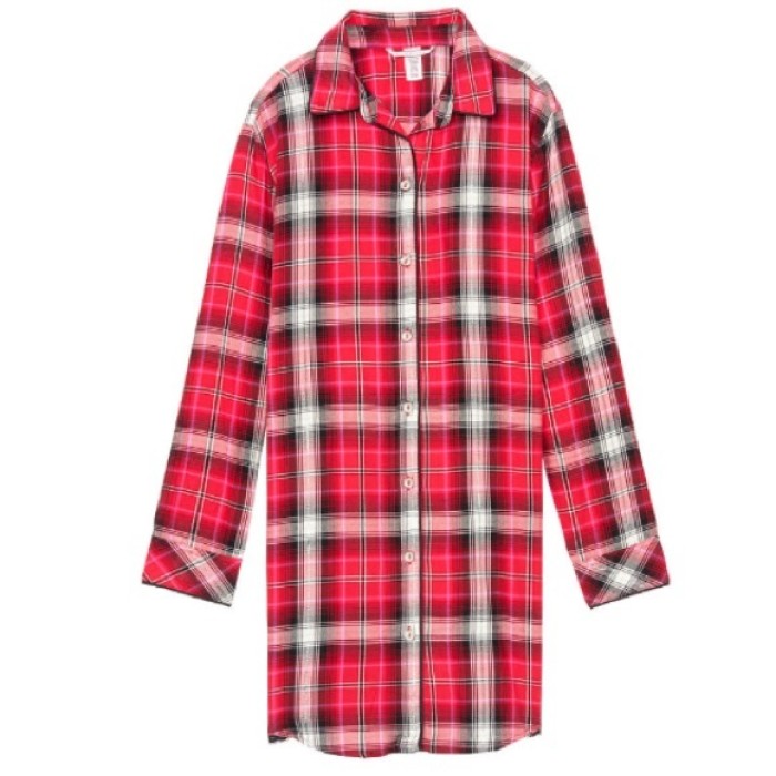 Нічна сорочка Victoria's Secret Flannel Sleep Shirt Top