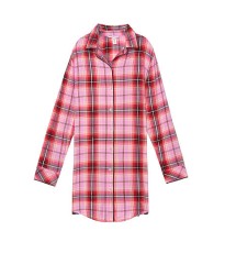 Ночная рубашка Victoria’s Secret Flannel Sleep Shirt Top red plaid