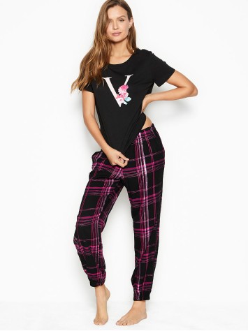 Піжама Victoria's Secret Cotton & Flannel Long Lounge PJ Set