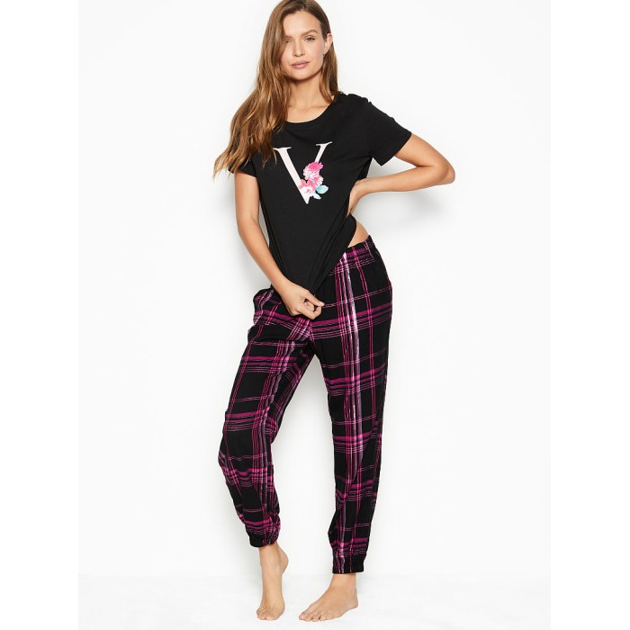 Пижама Victoria’s Secret Cotton & Flannel Long Lounge PJ Set