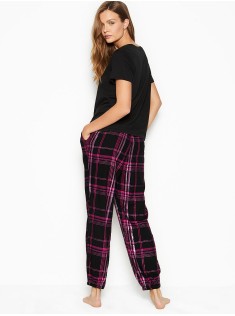 Піжама Victoria's Secret Cotton & Flannel Long Lounge PJ Set