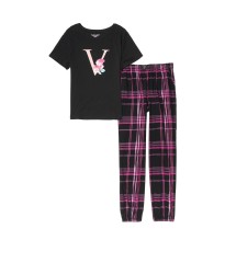 Піжама Victoria's Secret Cotton & Flannel Long Lounge PJ Set