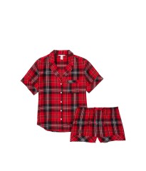 Фланелева піжама з шортами Victoria's Secret Flannel Short PJ Set