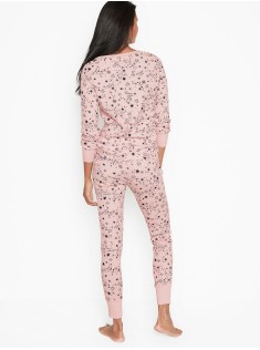 Піжама Victoria's Secret Thermal Long PJ Set Pink Starry Sky