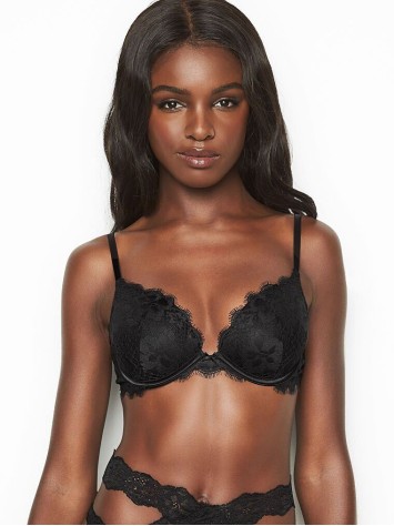 Бюстгальтер Victoria's Secret Dream Angels Black Lace push-up Bra