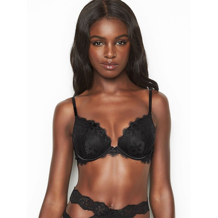 Бюстгальтер Victoria’s Secret Dream Angels Black Lace push-up  Bra