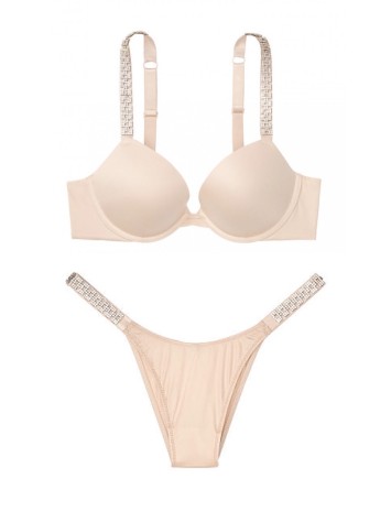 Комплект білизни Victoria's Secret Very Sexy Jeweled Shine Strap Champagne