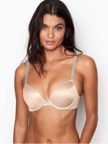 Комплект білизни Victoria's Secret Very Sexy Jeweled Shine Strap Champagne