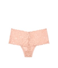 Трусики Victoria's Secret High-rise Thong panty Beige Floral Lace